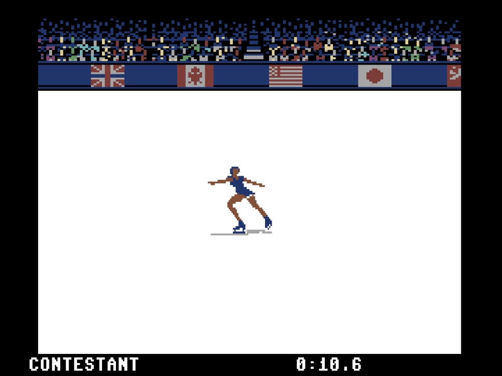 Gameplay of Winter Games for Commodore 64